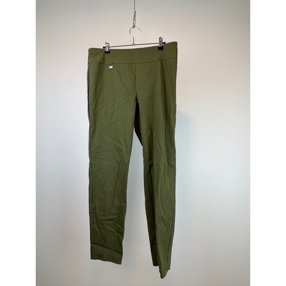 Alfani Skinny Pants Womens 12 Olive Green Tummy Control‎ Stretch Trousers Office - Picture 2 of 12